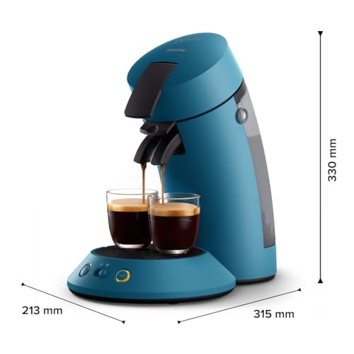 Cafetière à Dosettes Bleu Paon – Éco-Conçue