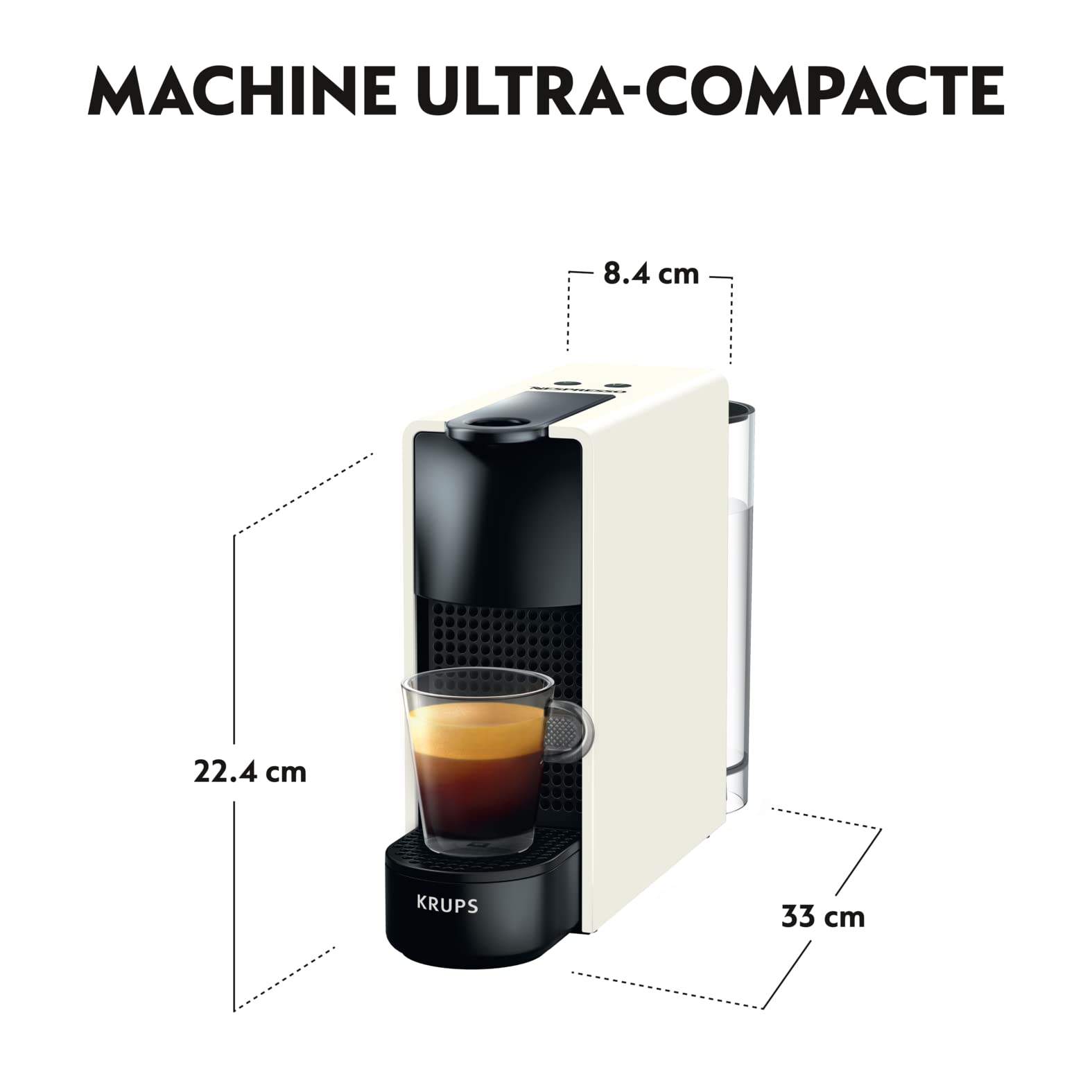 Cafetière à Capsules Blanche – Ultra Compacte