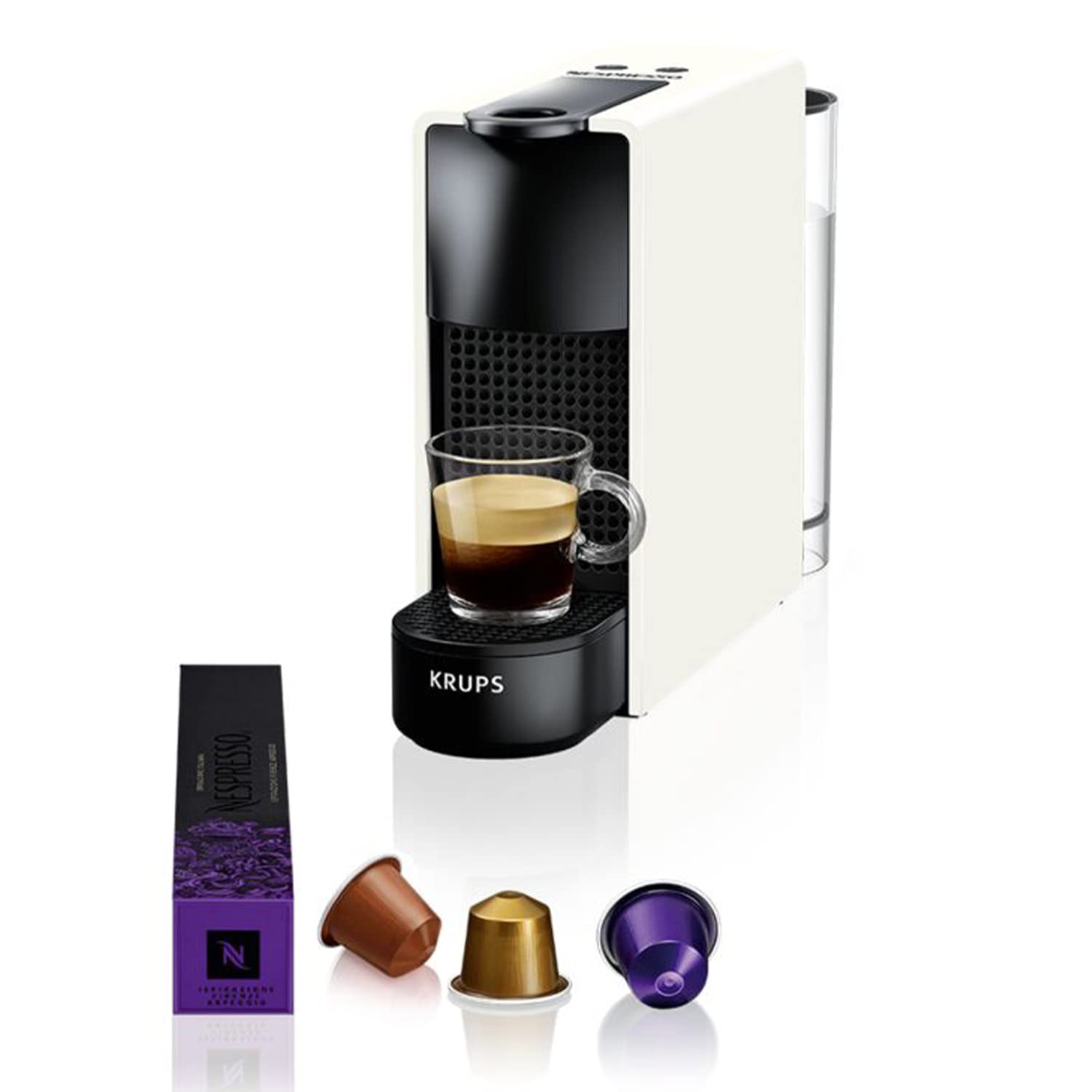 Cafetière à Capsules Blanche – Ultra Compacte