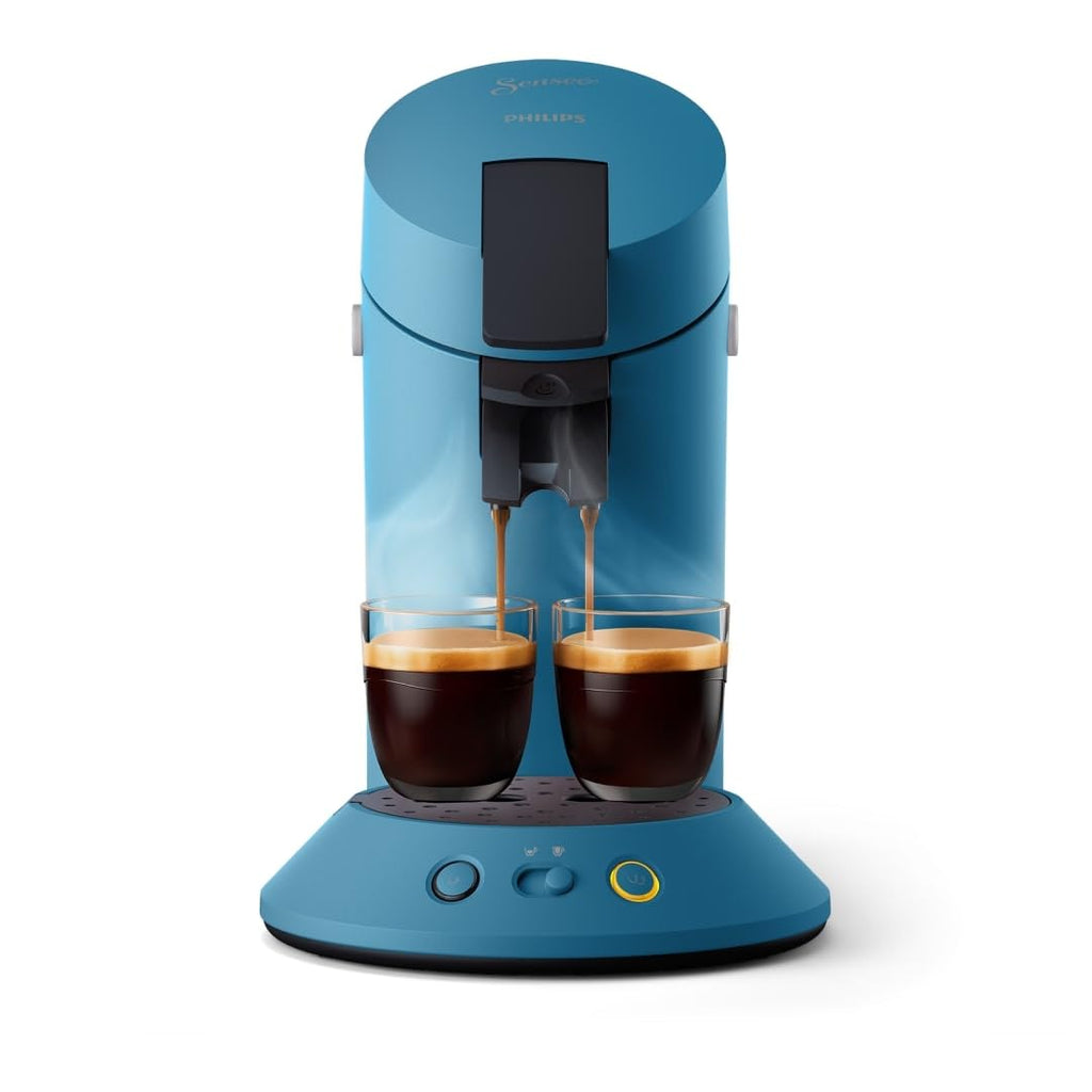 Cafetière à Dosettes Bleu Paon – Éco-Conçue