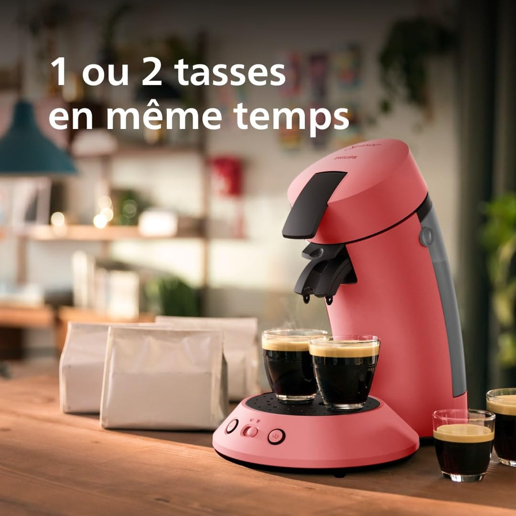 Cafetière à Dosettes Rouge Tendre – Éco-Responsable