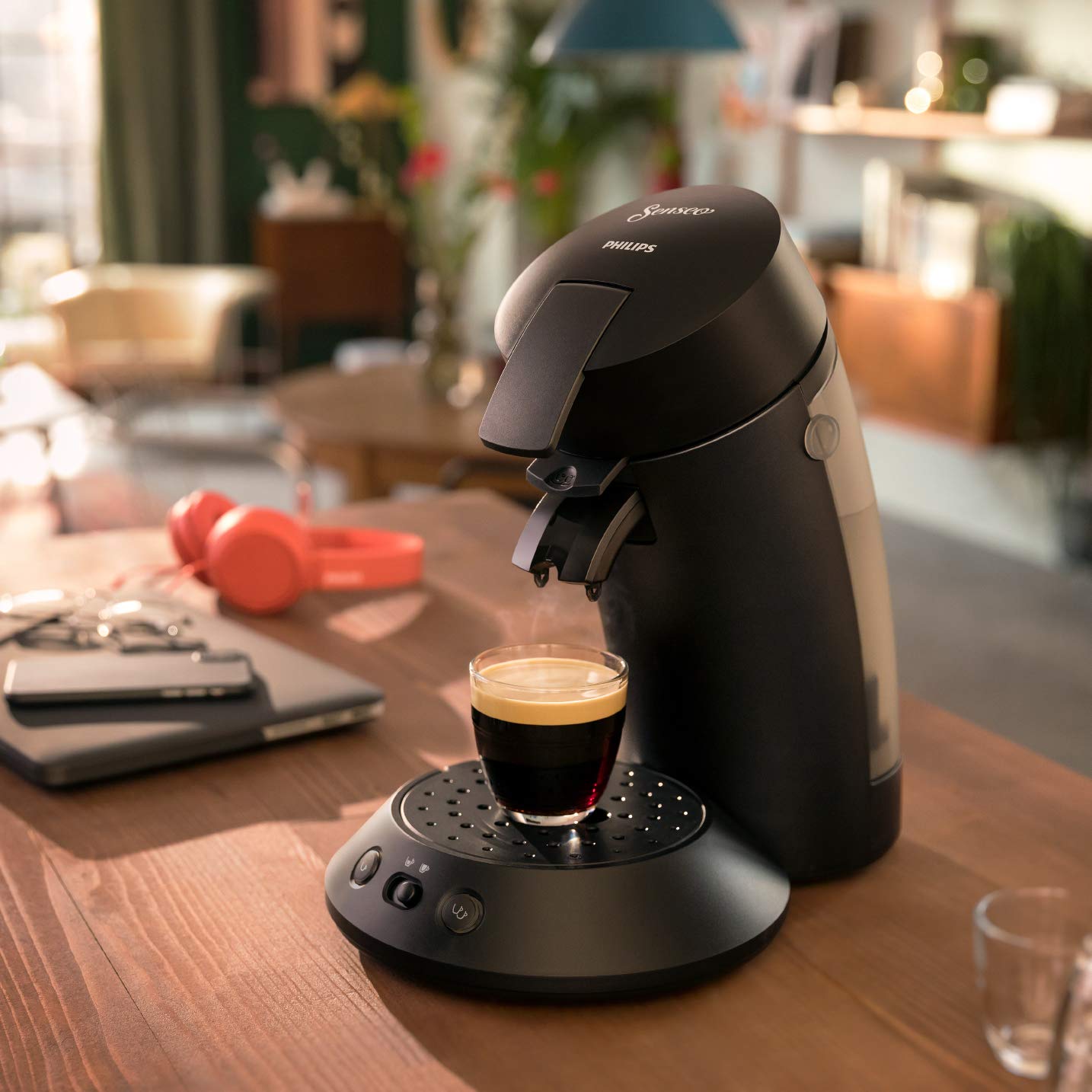Cafetière à Dosettes Noire Intense – Mousse Onctueuse