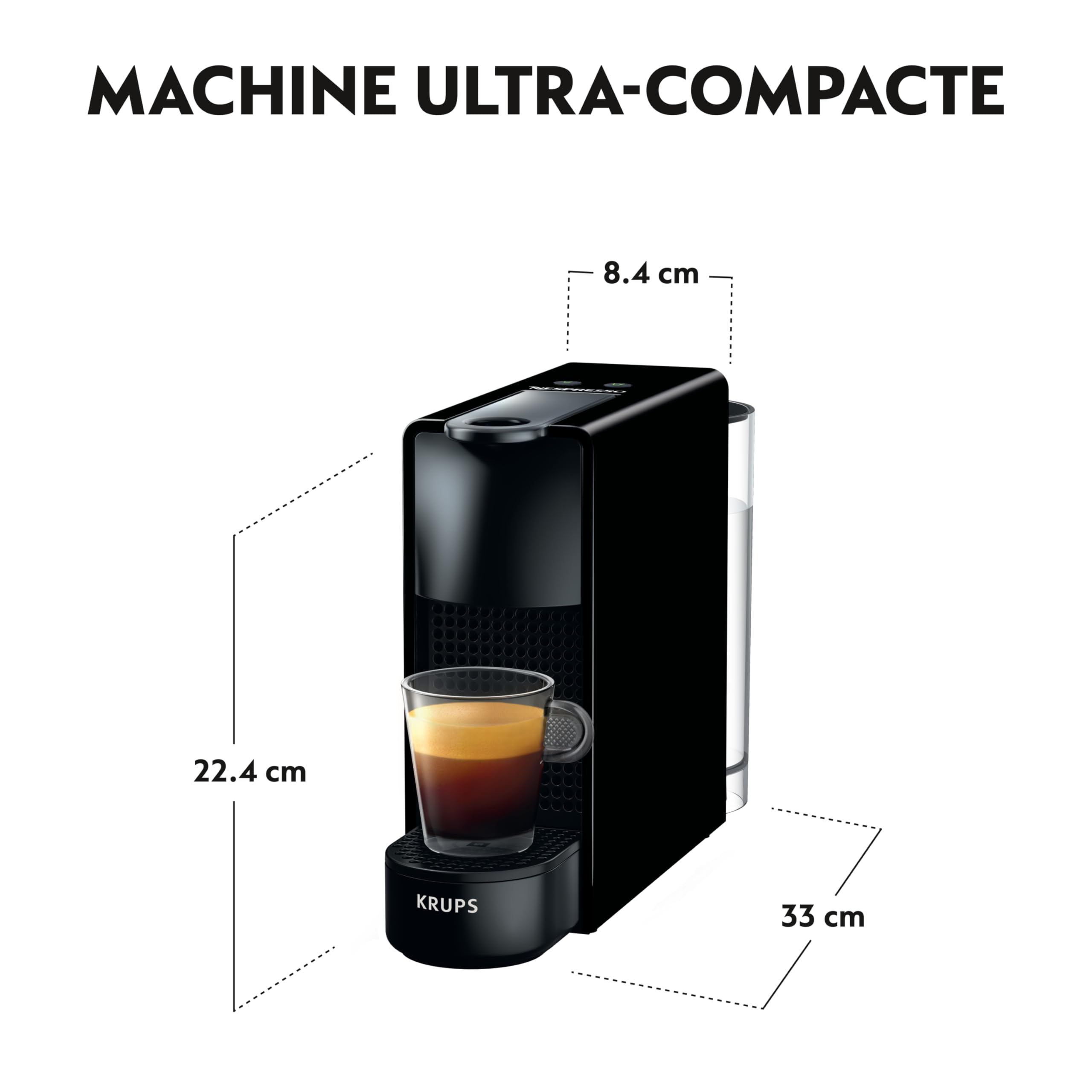 Cafetière à Capsules Noire – Design Minimaliste