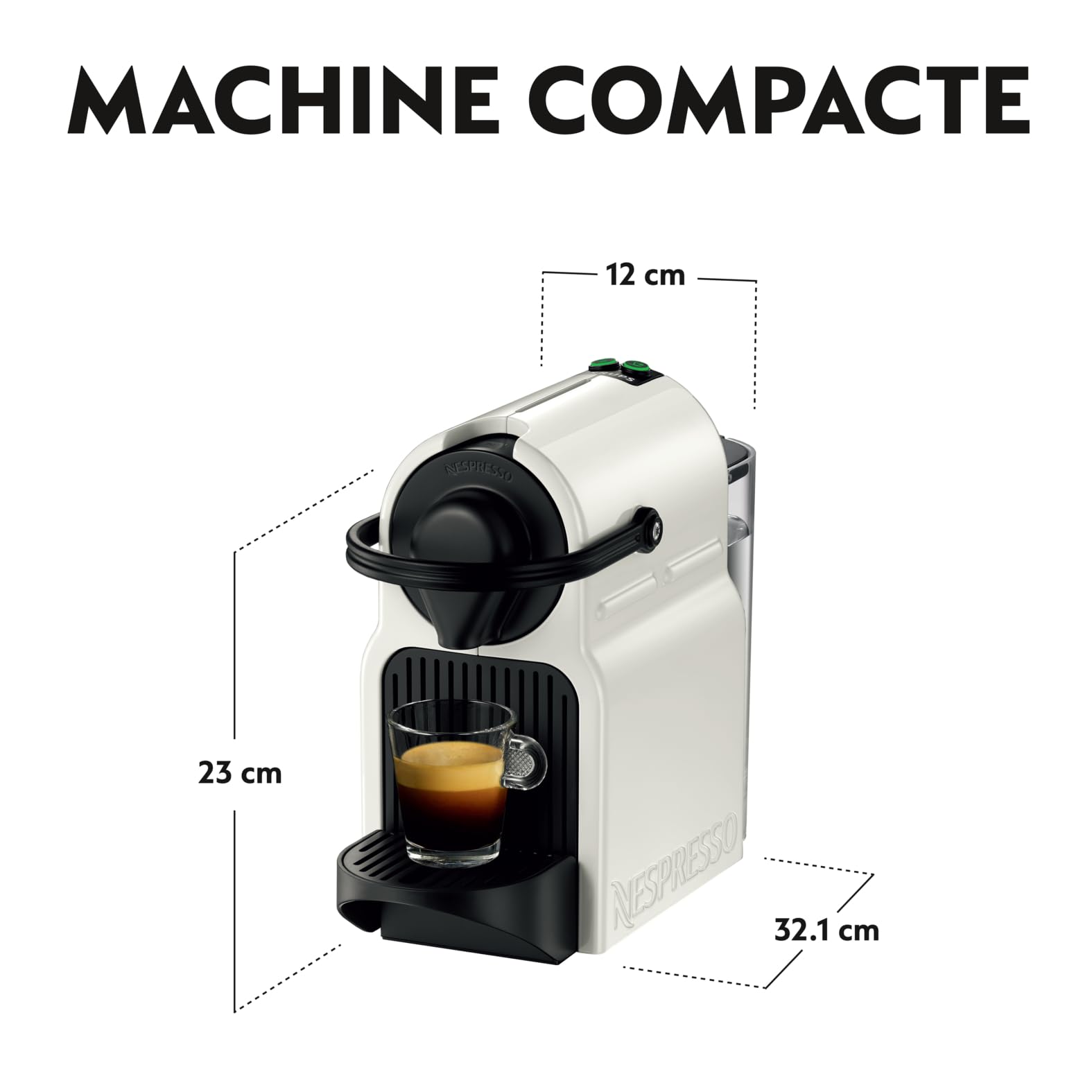 Cafetière Espresso Blanche – Pression 19 Bars