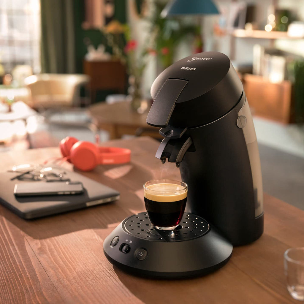 Cafetière à Dosettes Noire avec Sélecteur d'Intensité