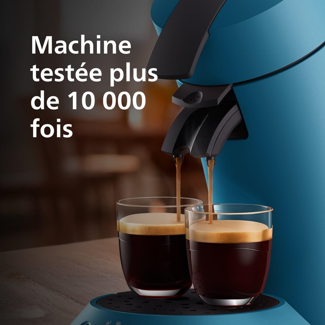Cafetière à Dosettes Bleu Paon – Éco-Conçue