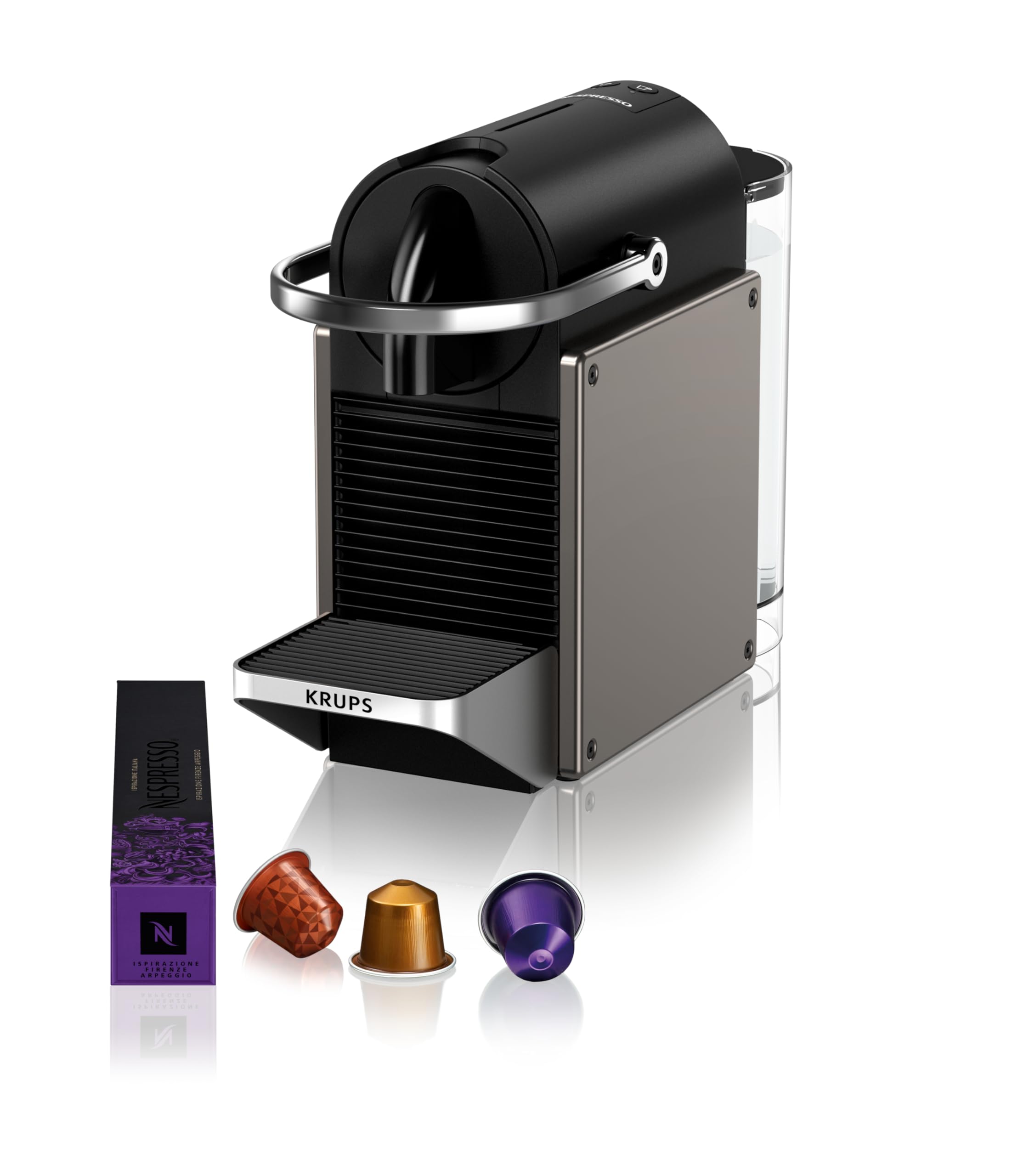 Cafetière à Capsules Titane – Style Industriel