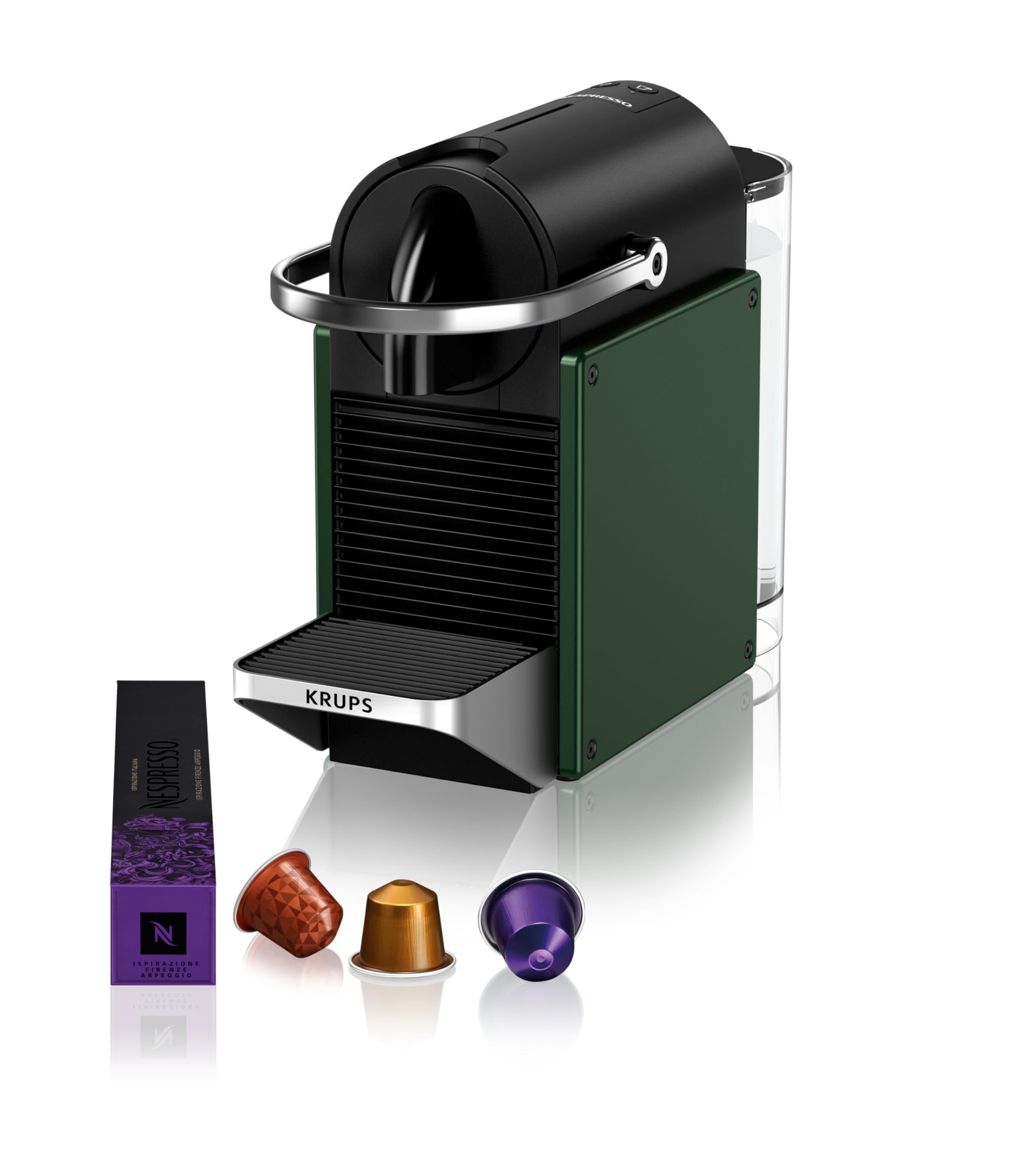 Cafetière à Capsules Vert Foncé – Finition Métal