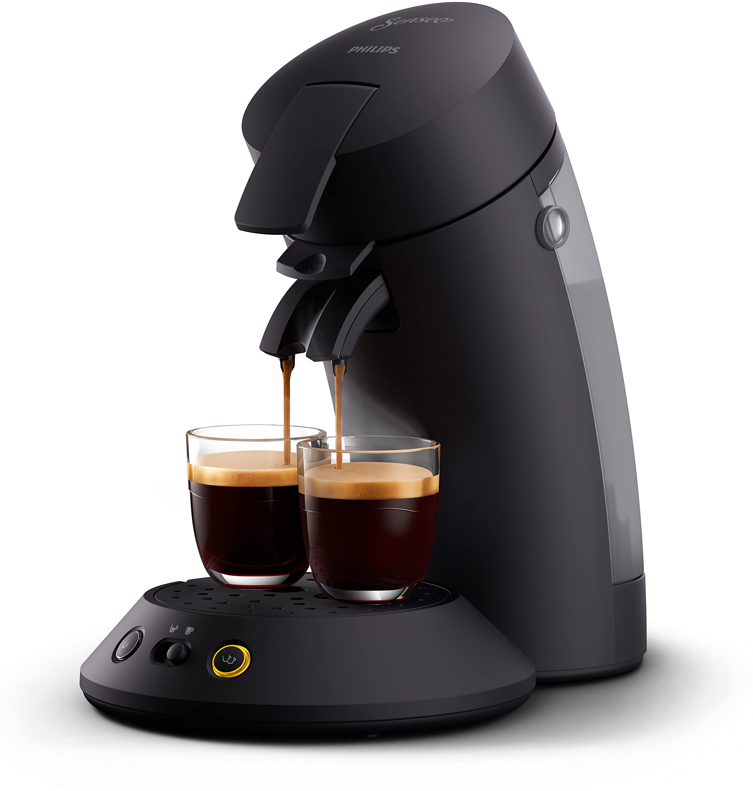 Cafetière à Dosettes Noire avec Sélecteur d'Intensité