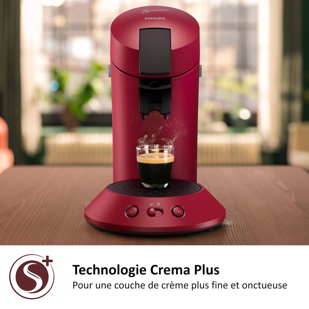 Cafetière à Dosettes Rouge – Intensité Réglable